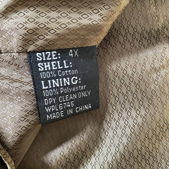 Vintage Jean Paul Germain Waistcoat Mens 4X Brown Cotton Suit Vest Western - Picture 13 of 15